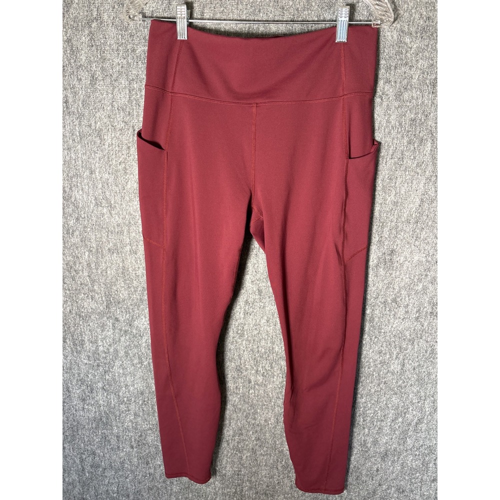 Fabletics‎ PureLuxe High Rise TLC 7/8 Leggings Oxblood Burgundy Size XL Yoga